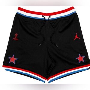 RARE Mens Nike Jordan x Trophy Room Shorts Black Red Blue Size XXL